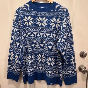 Sky Vodka Blue and White Men's Christmas Sweater